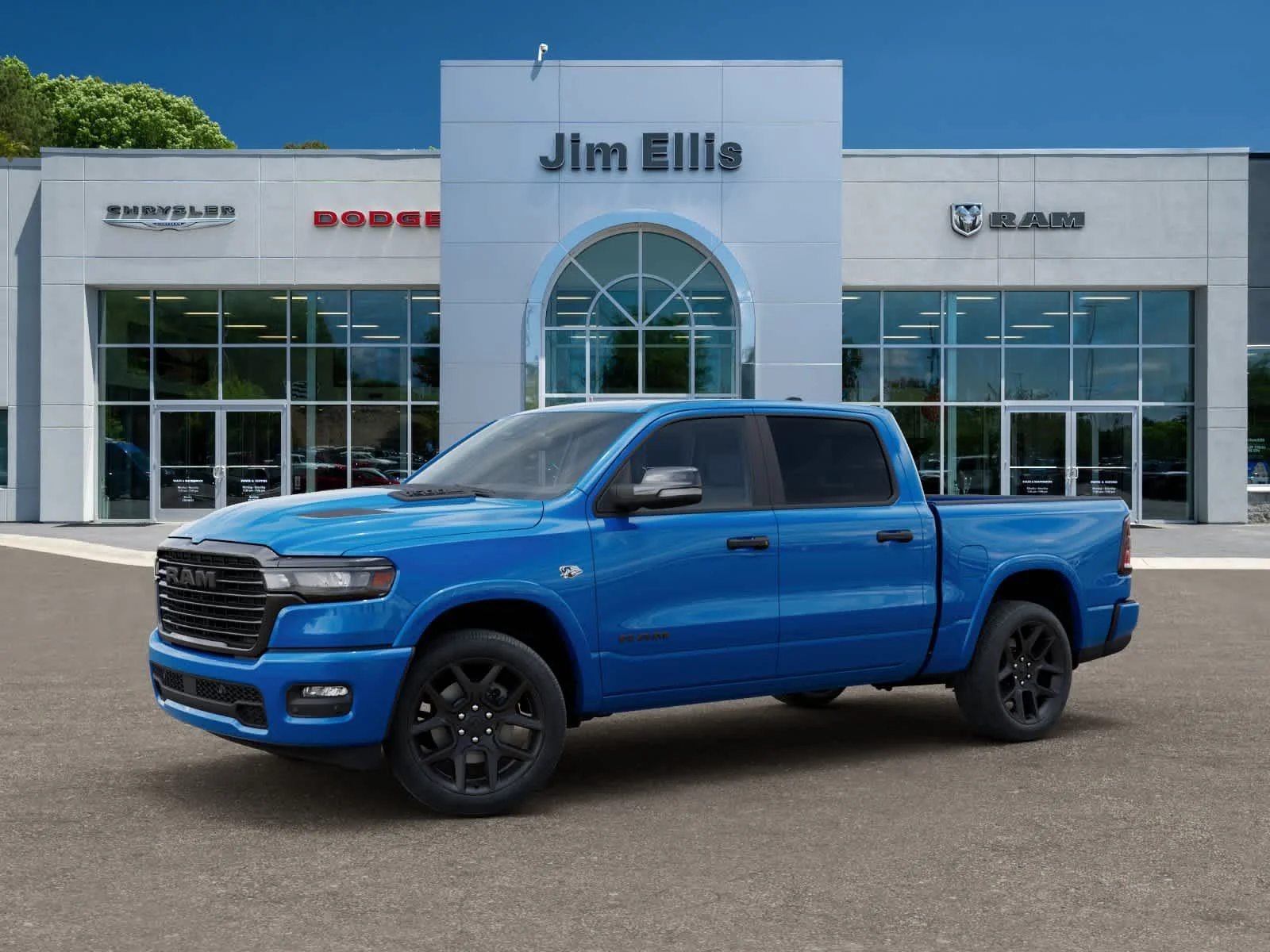 New 2026 Hydro Blue Pearl-Coat Exterior Paint RAM Laramie image 2