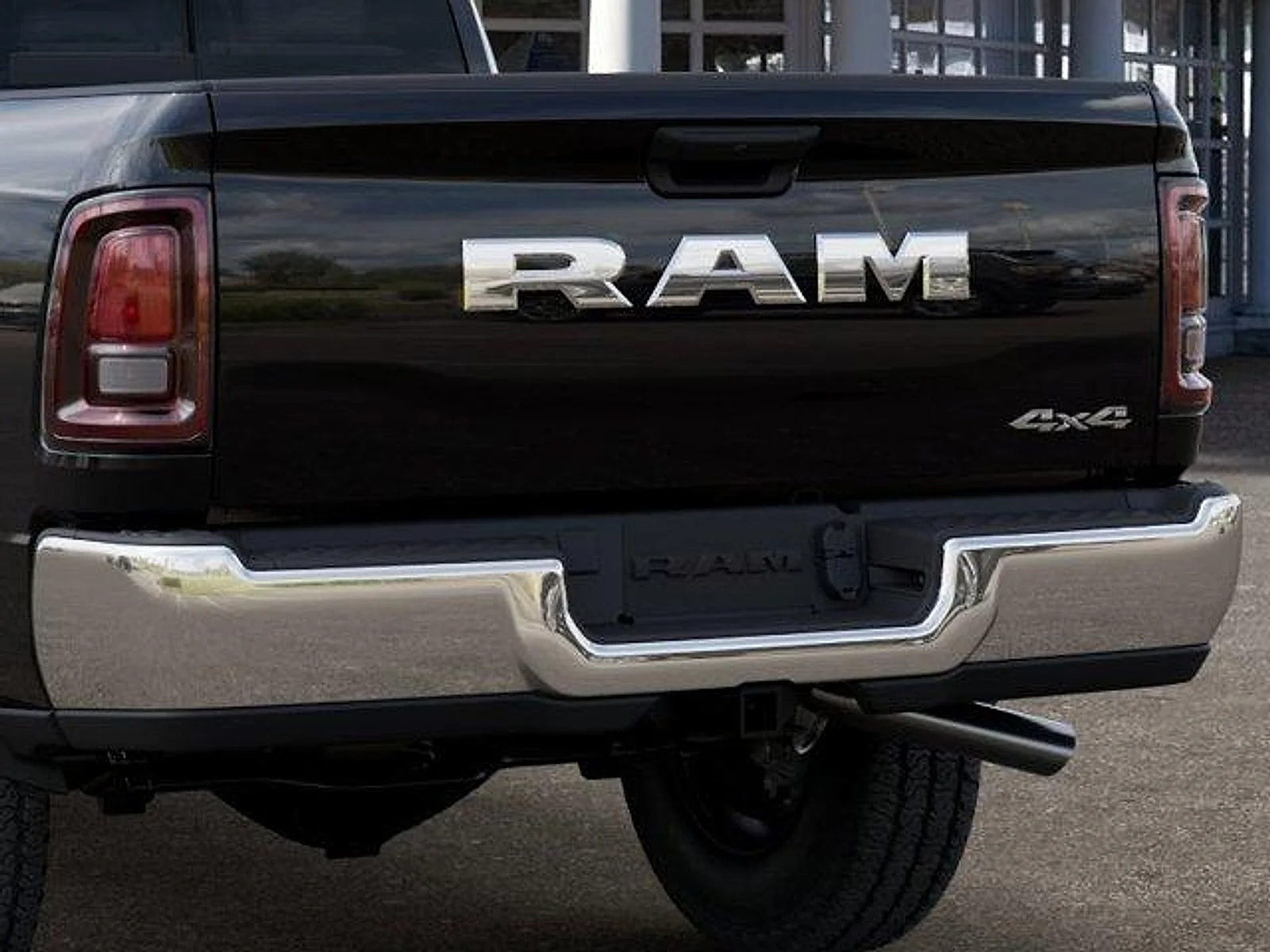 New 2026 Diamond Black Crystal Pearl-Coat Exterior Paint RAM Tradesman Crew Cab 4x4 6