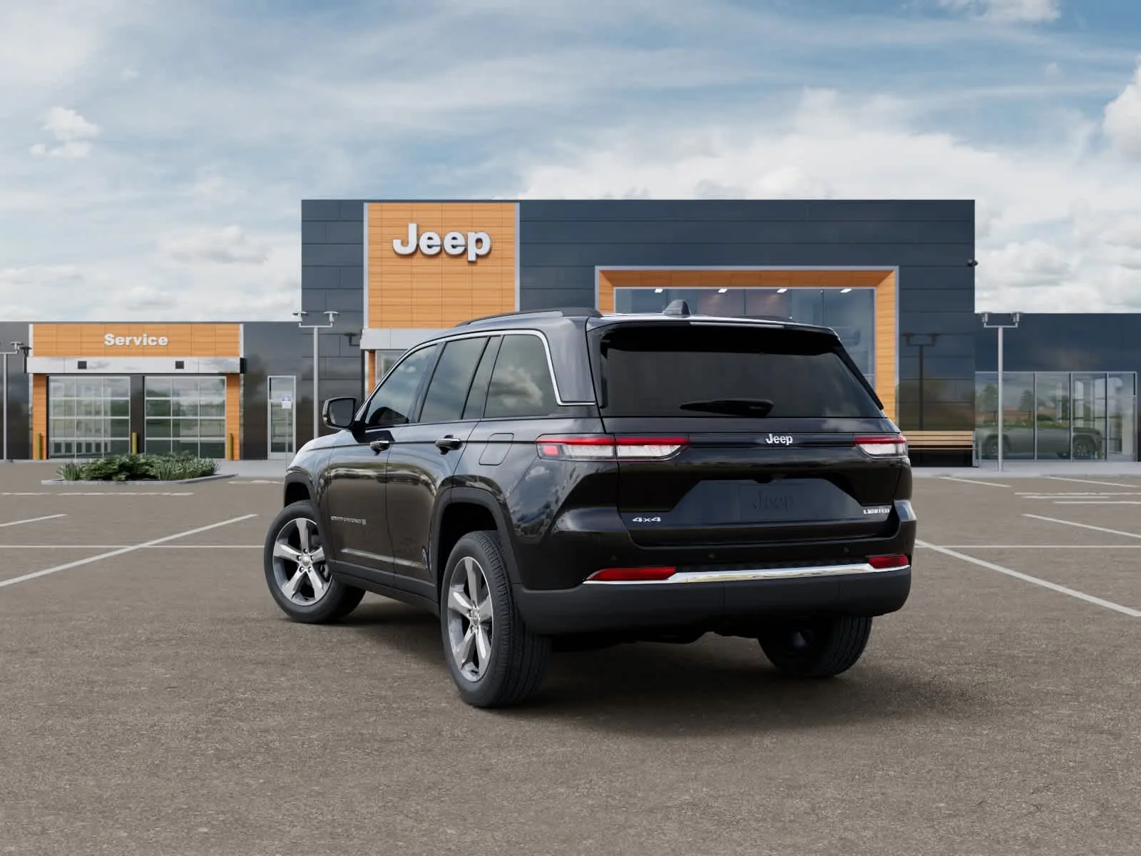 New 2026 Diamond Black Crystal Pearlcoat Jeep Limited image 3