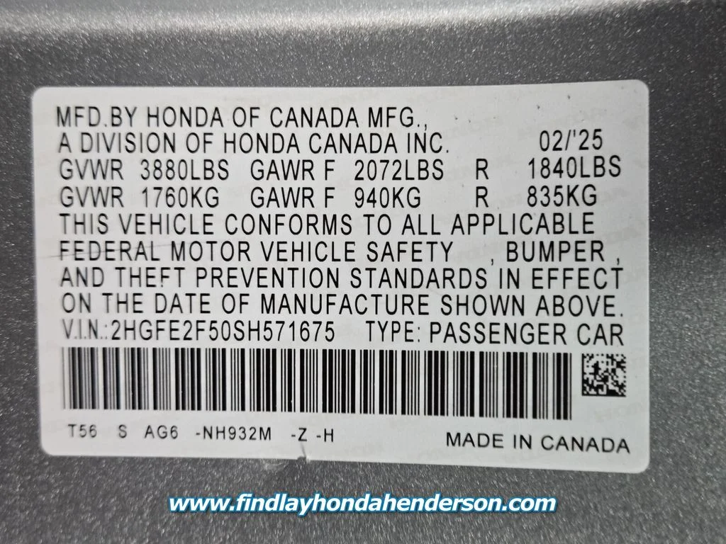 Certified Used 2025 Solar Silver Metallic Honda Sport image 13