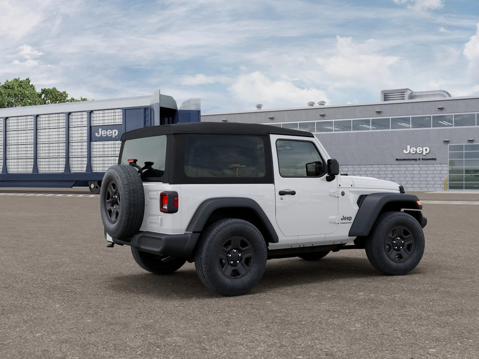 New 2026 Bright White Clear-Coat Exterior Paint Jeep Sport image 2