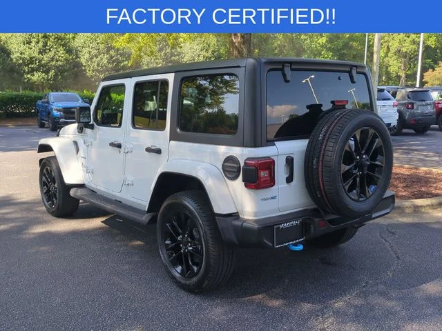 Used 2022 White Jeep Unlimited Sahara 4xe image 3