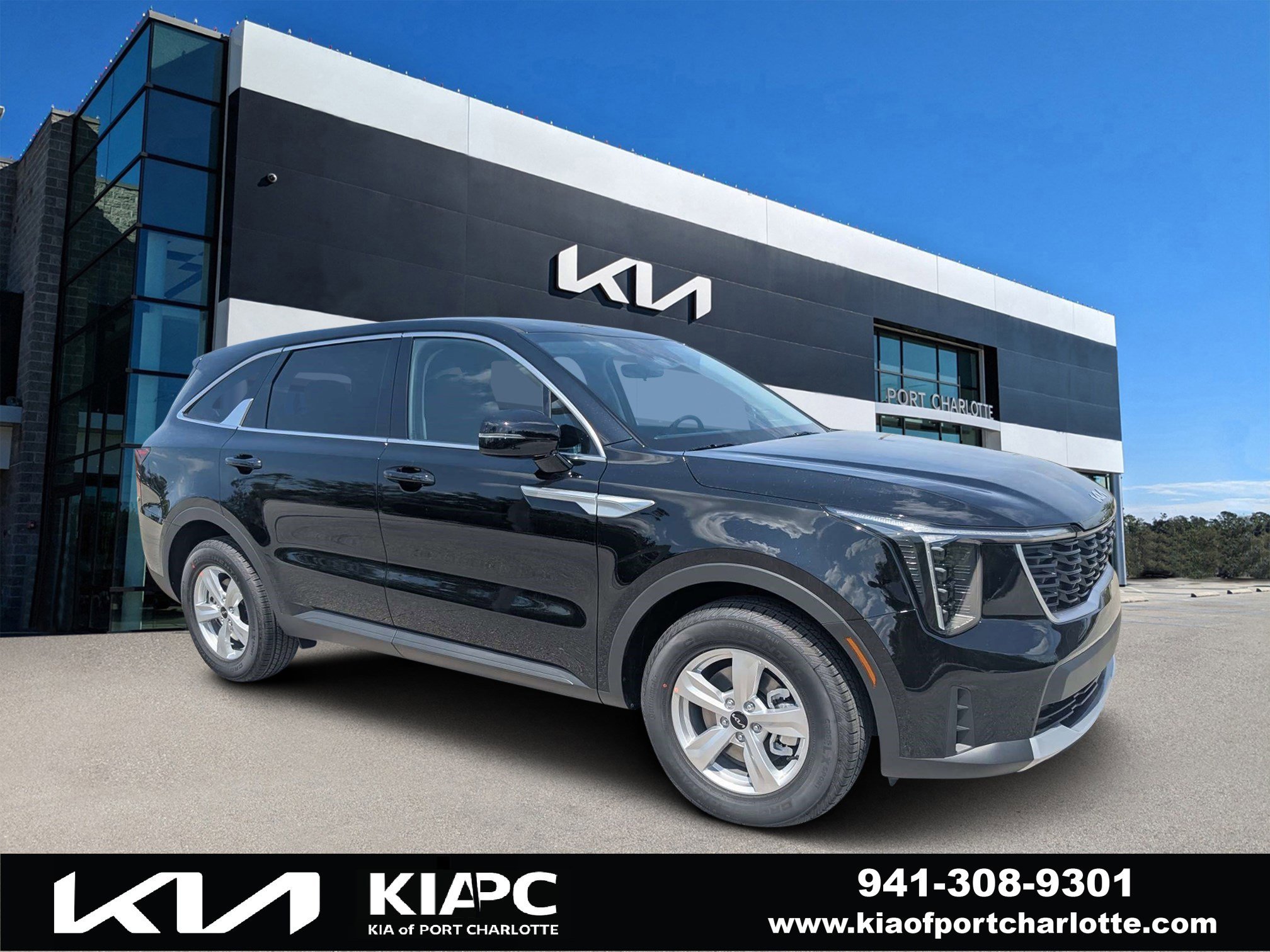 New 2026 Ebony Black Kia LX image 1