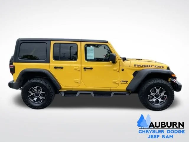 Used 2021 Yellow Jeep Unlimited Rubicon image 2