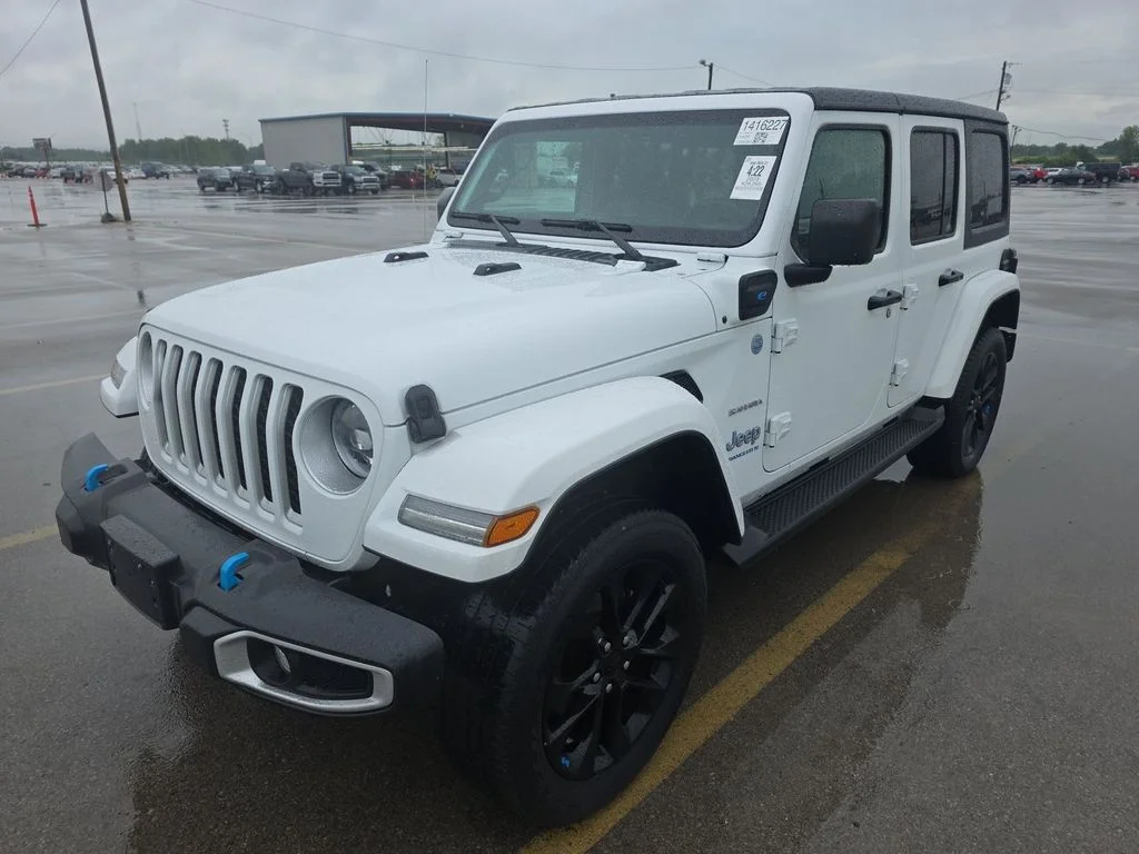 Used 2023 White Jeep Sahara 4xe image 1
