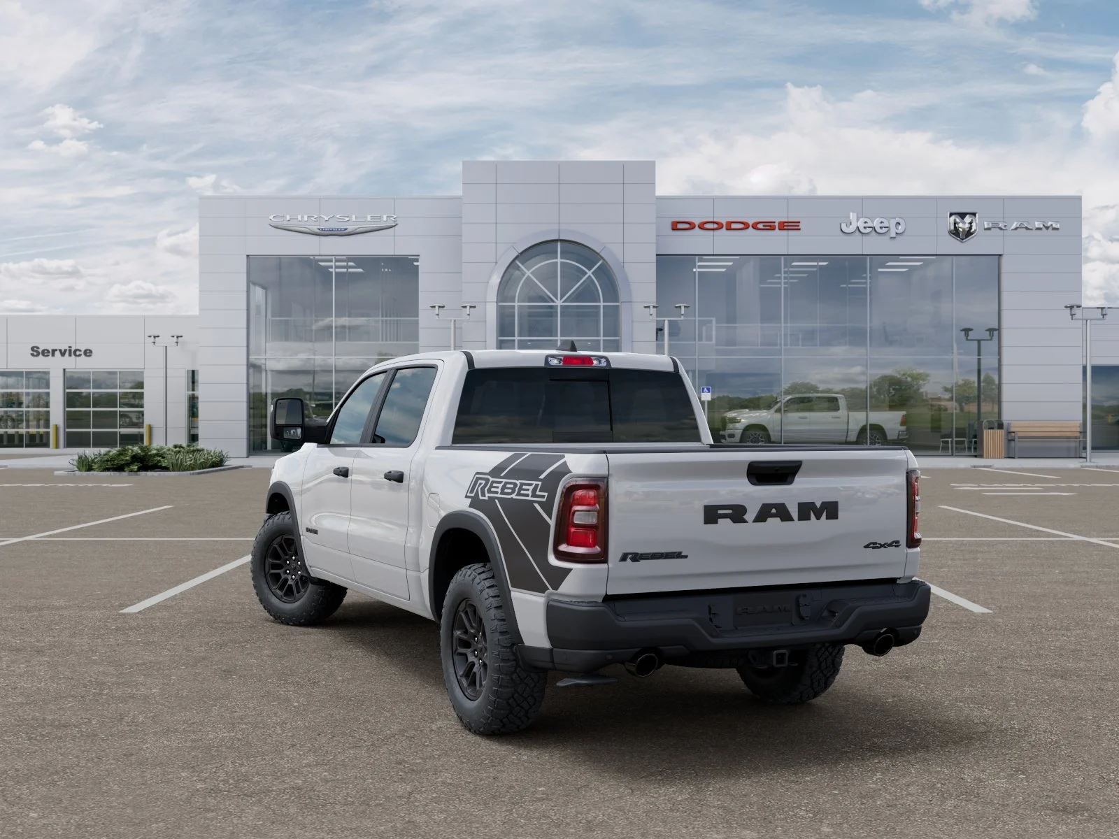 New 2026 Bright White Clear-Coat Exterior Paint RAM Rebel image 30