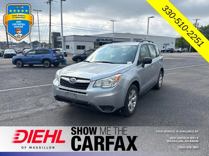 Used 2015 Subaru Forester i with VIN JF2SJABC7FH489656 for sale in Massillon, OH