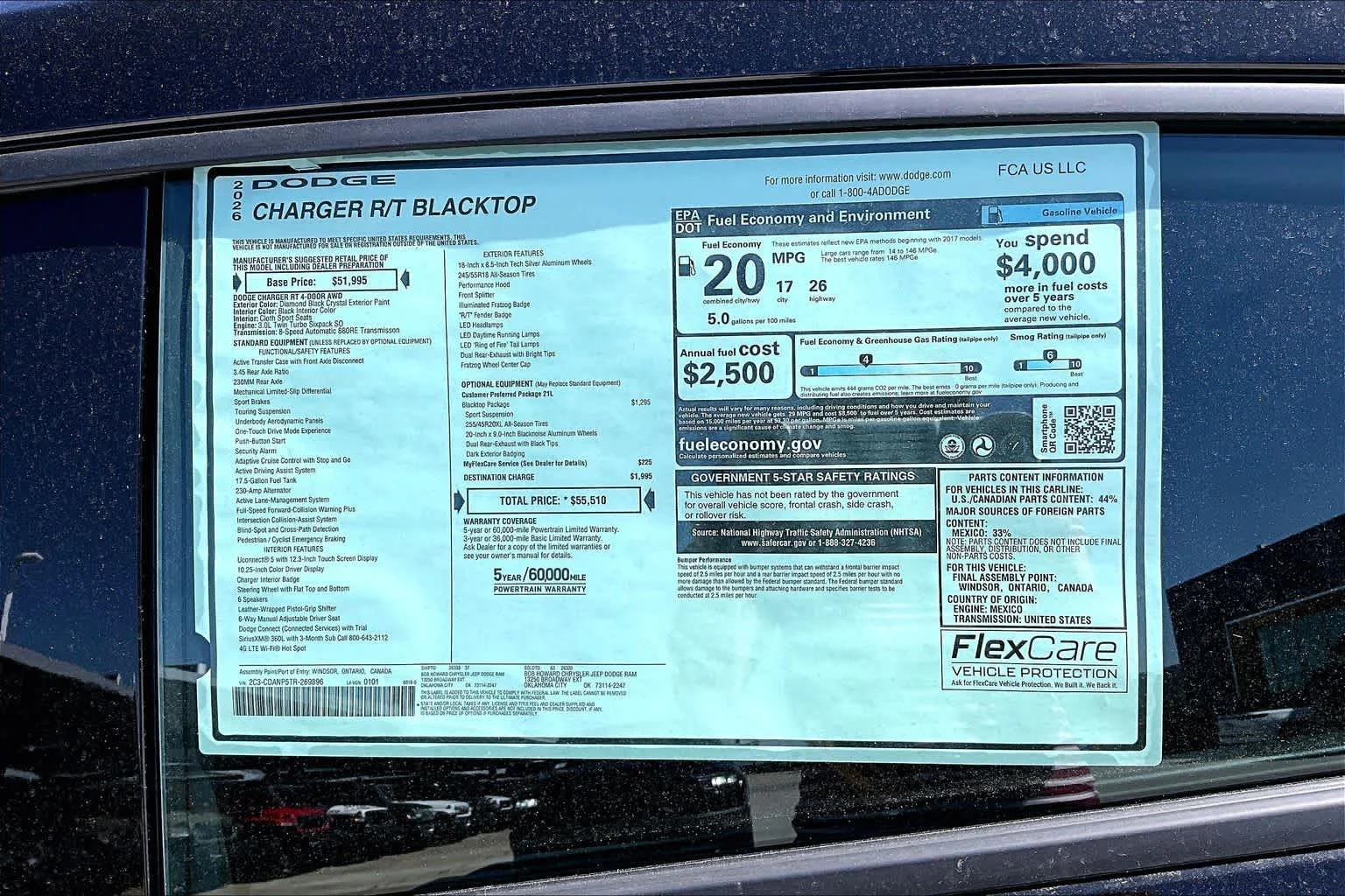 New 2026 Diamond Black Crystal Pearlcoat Dodge R/T image 17