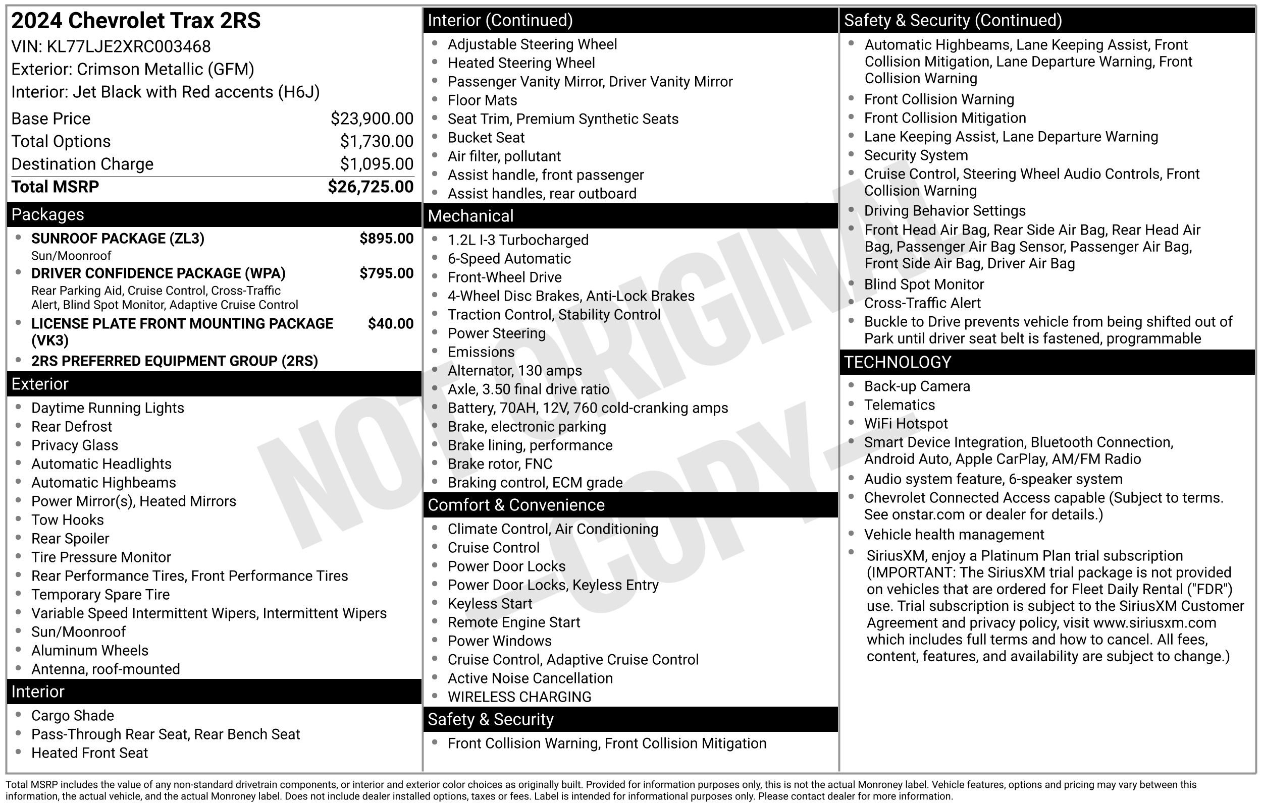 Used 2024 Crimson Metallic Chevrolet 2RS image 43