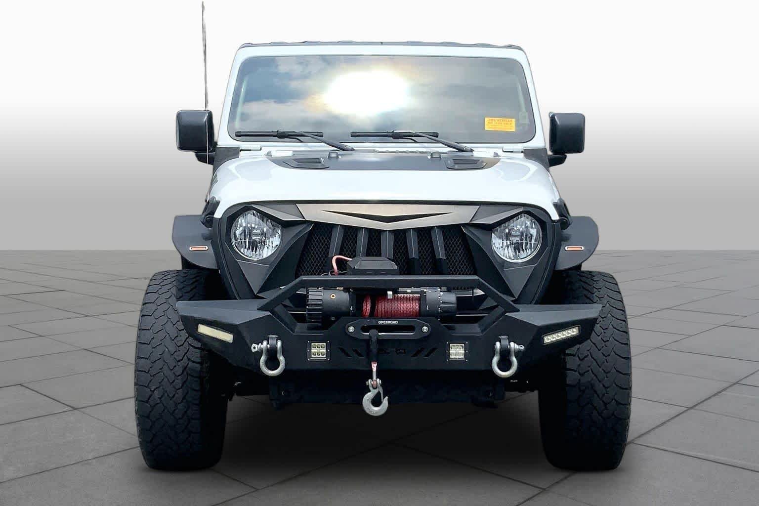 Used 2021 Bright White Clearcoat Jeep Unlimited Willys Sport image 4