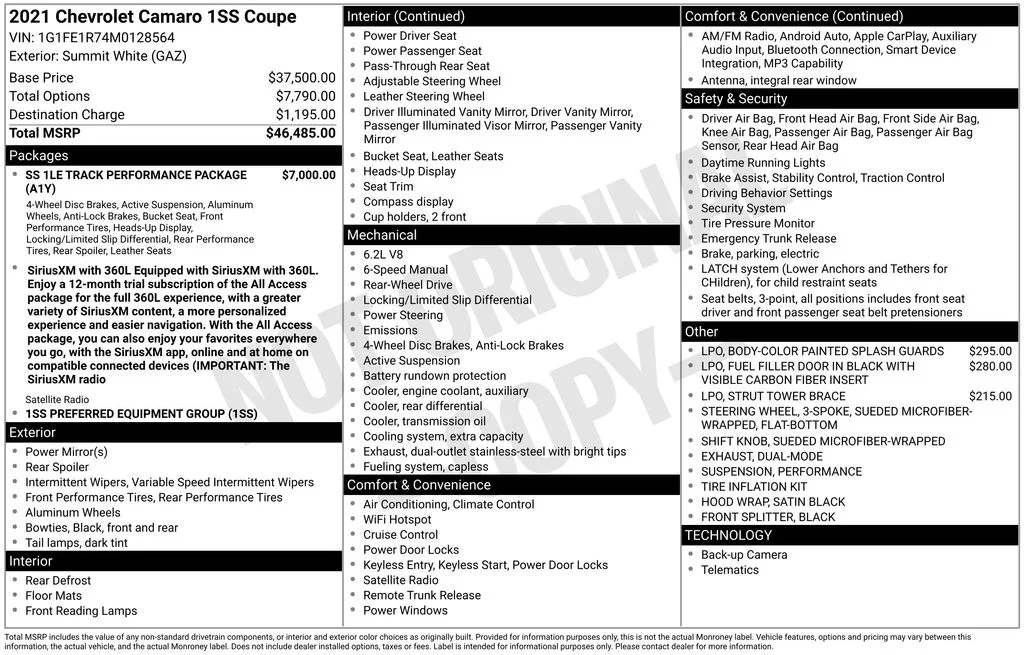 Used 2021 White Chevrolet SS image 32