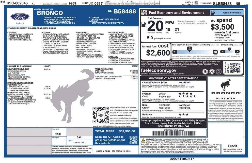 Used 2025 Gray Ford Outer Banks image 39