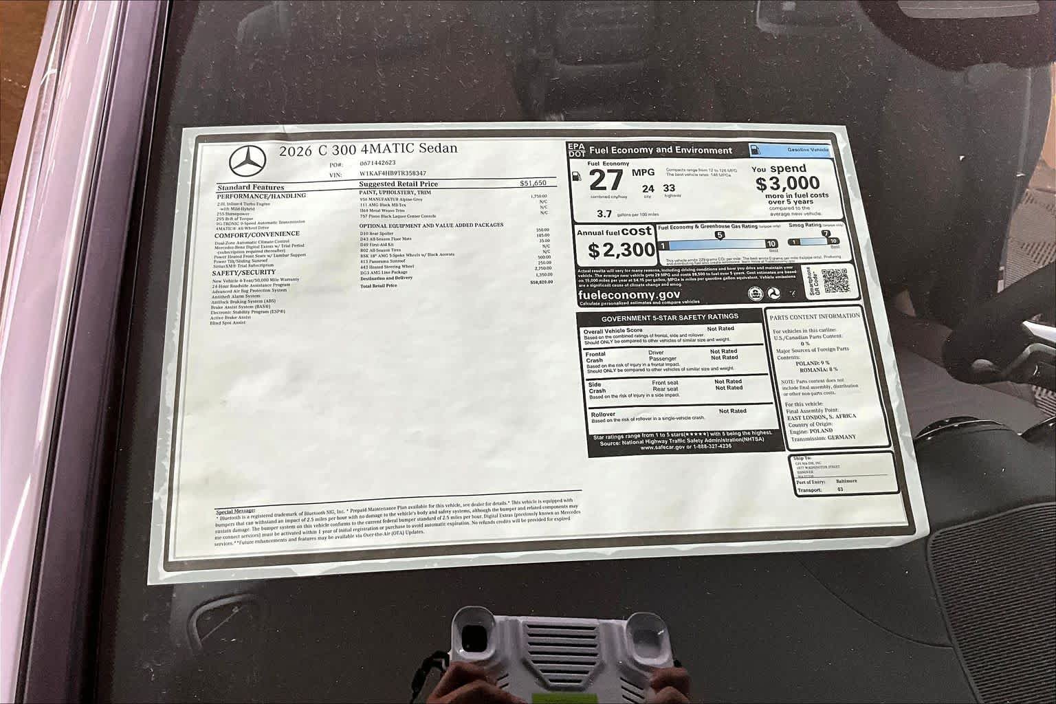 New 2026 MANUFAKTUR Alpine Grey Mercedes-Benz C 300 image 19