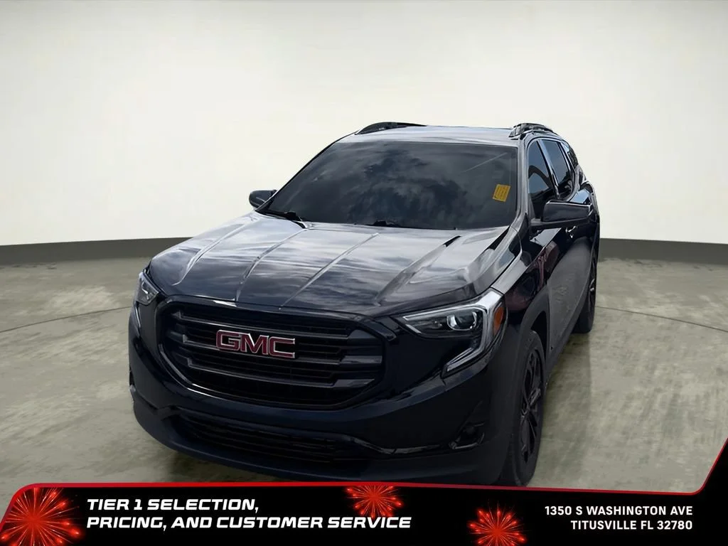 Used 2021 EBONY TWILIGHT METALLIC GMC SLT image 28
