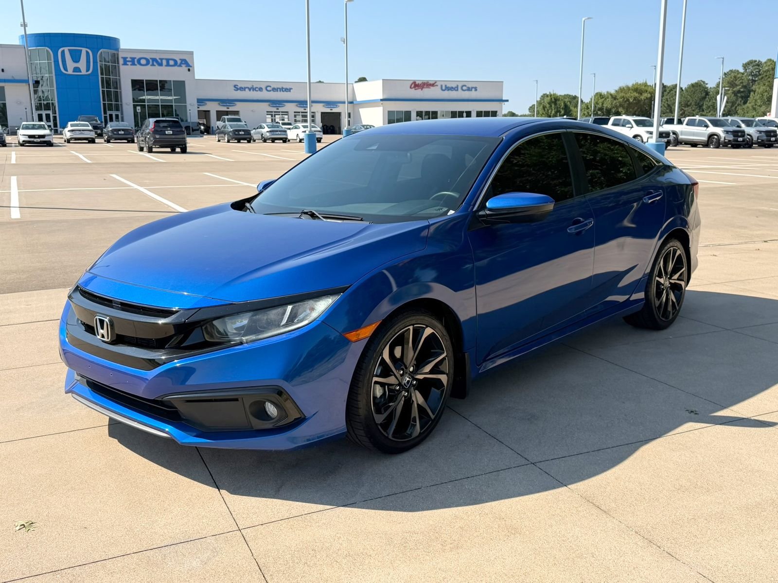 Certified Used 2021 Aegean Blue Metallic Honda Sport image 3