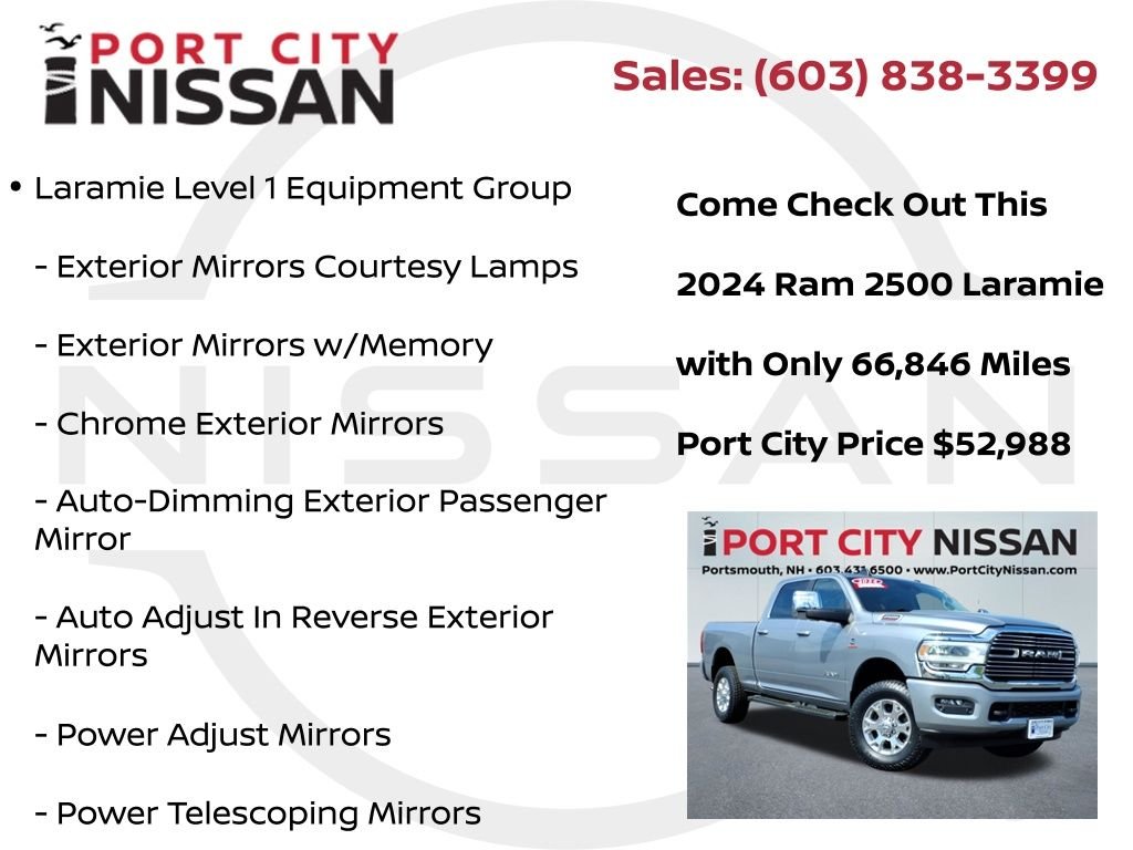 Used 2024 Billet Silver Metallic Ram Laramie level 1 w/safety group & cummins 6.7l diesel image 21