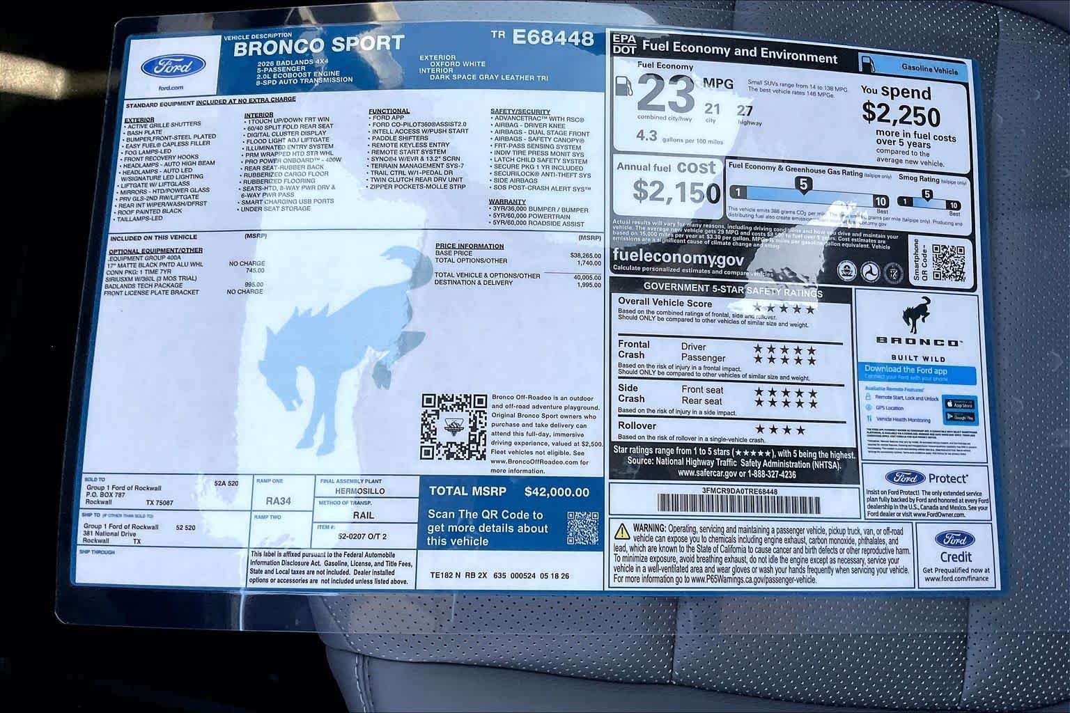 New 2026 Oxford White Ford Badlands® image 19