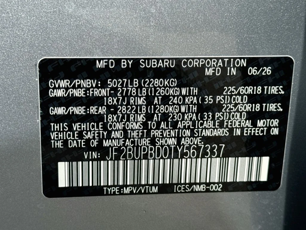 New 2026 Silver Subaru Premium image 43