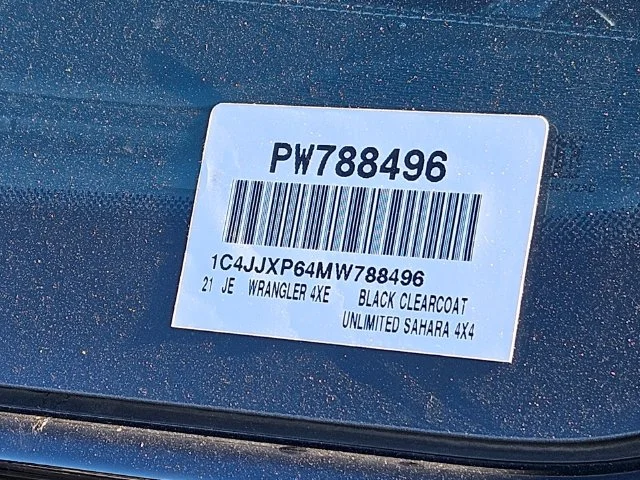 Used 2021 Black Jeep Unlimited Sahara 4xe image 16