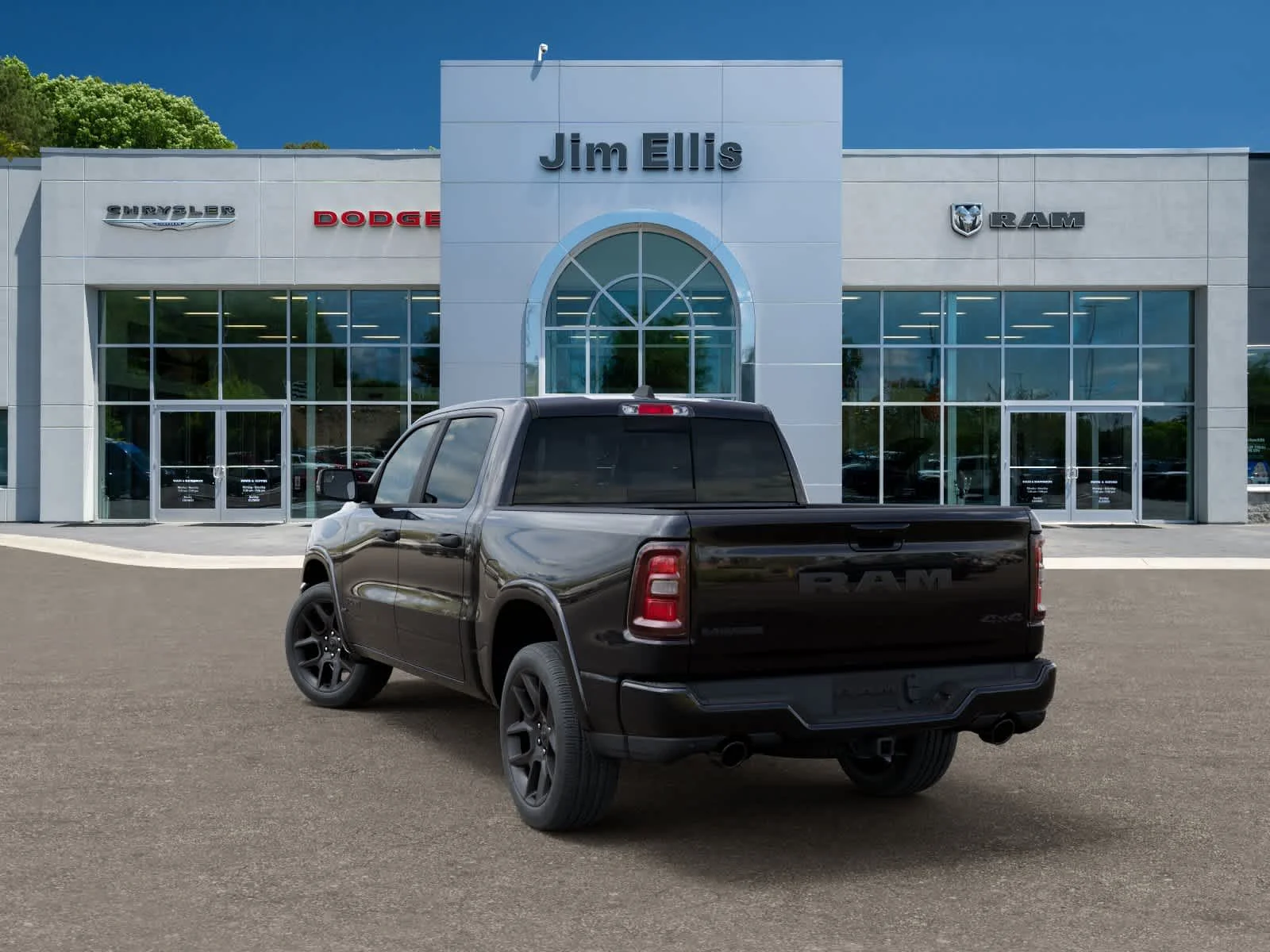 New 2026 Diamond Black Crystal Pearl-Coat Exterior Paint RAM Laramie image 3