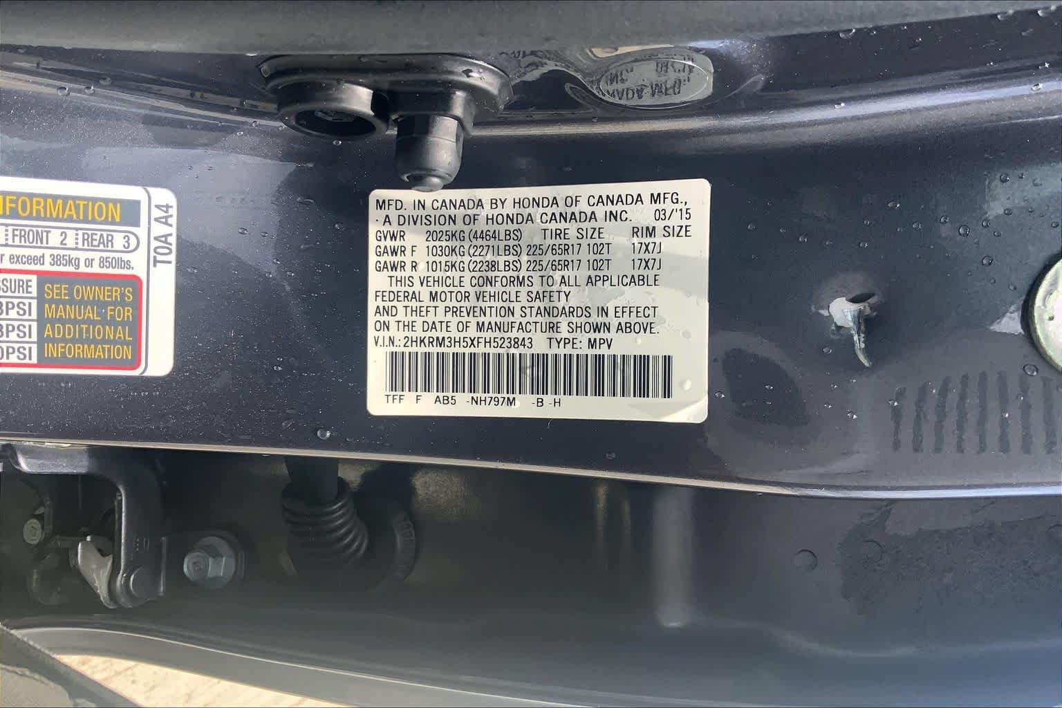 Used 2015 Urban Titanium Metallic Honda EX image 31
