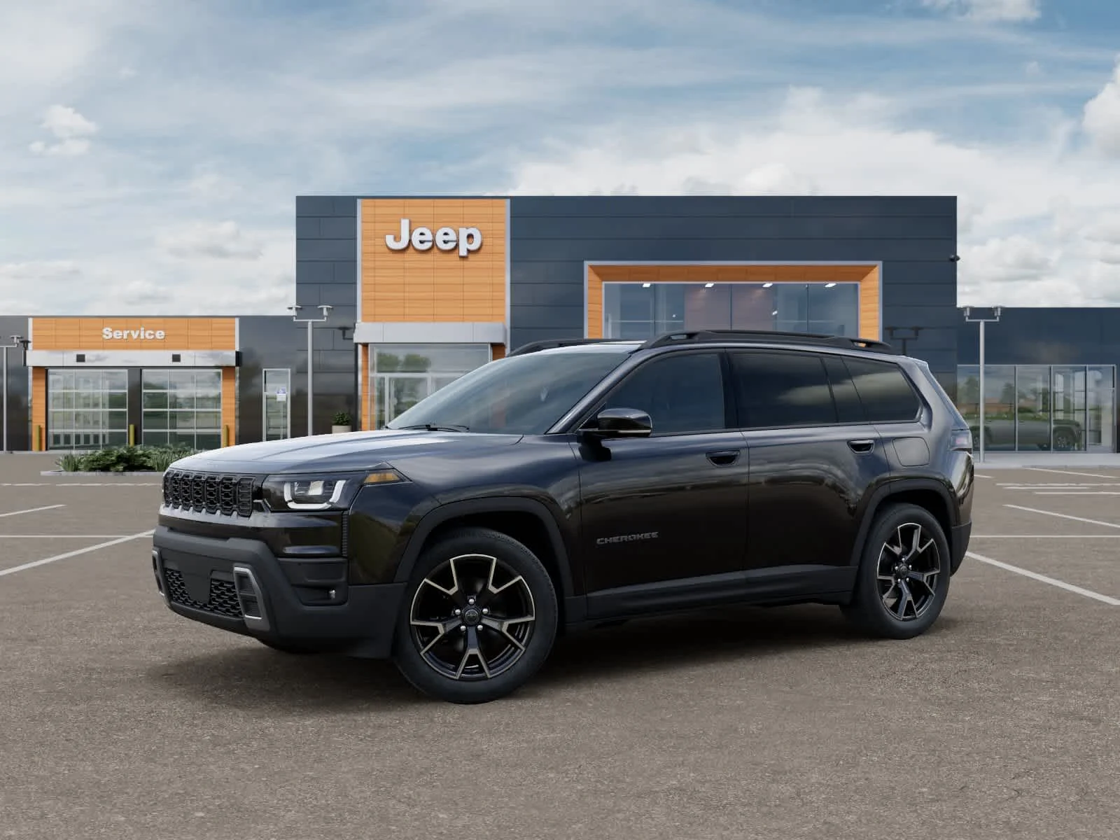 New 2026 Diamond Black Crystal Pearlcoat Jeep Overland image 2
