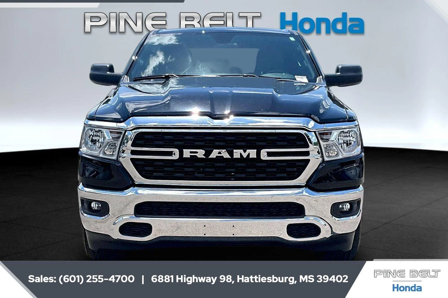 Used 2022 Diamond Black Crystal Pearlcoat Ram Big Horn image 3
