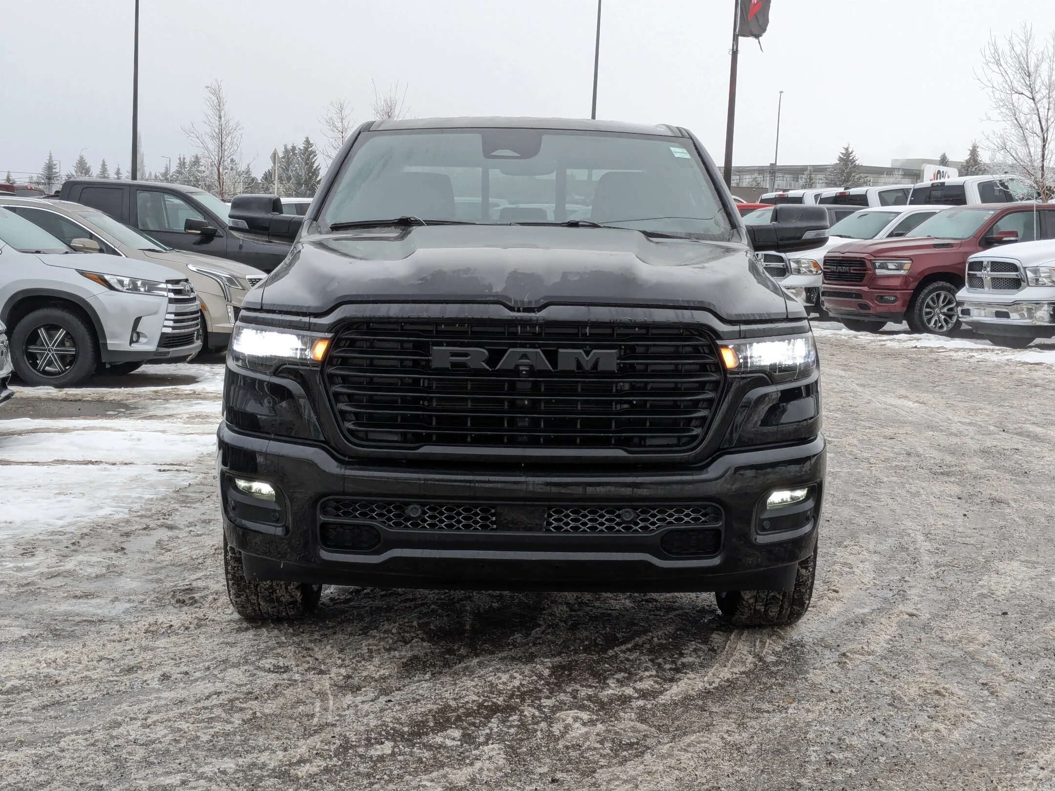 New 2026 Black RAM Sport - - Pano Sunroof - Sport Perf Hood - Anti-Spin Rear Axle - Trailer Brake Control & More! image 3