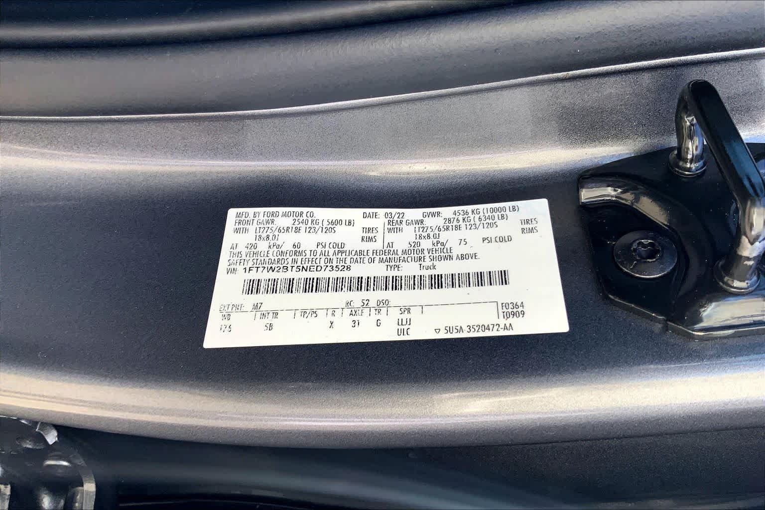 Used 2022 Carbonized Gray Ford LARIAT image 33