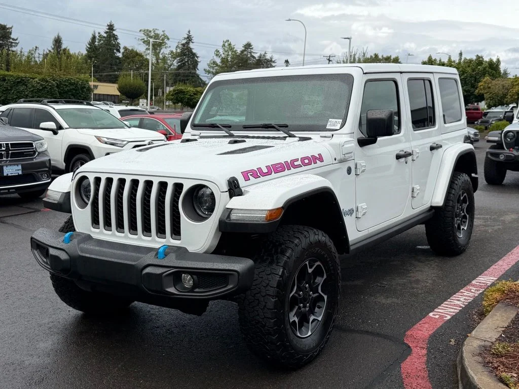 Used 2023 White Jeep Rubicon 4xe image 4