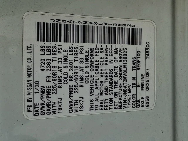 Used 2020 White Nissan SV image 27