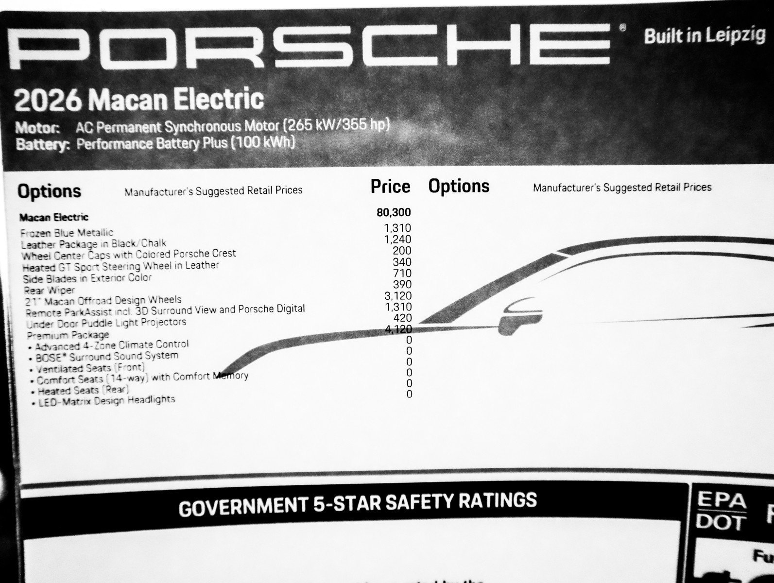 New 2026 Frozen Blue Metallic Porsche Electric image 30