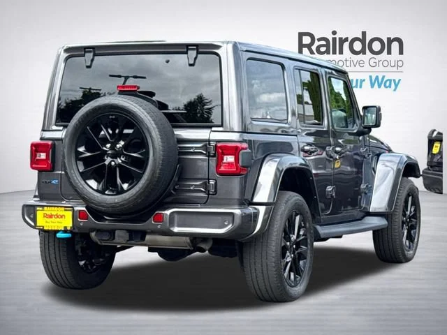 Used 2021 Granite Crystal Metallic Clearcoat Jeep Unlimited Sahara High Altitude 4xe image 6