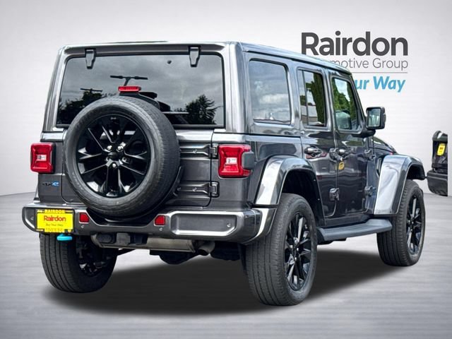 Used 2021 Granite Crystal Metallic Clearcoat Jeep Unlimited Sahara 4xe image 6