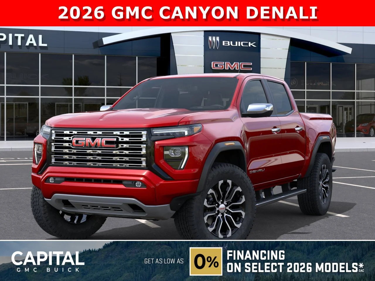 New 2026 VOLCANIC RED TINTCOAT GMC 4WD Denali image 1