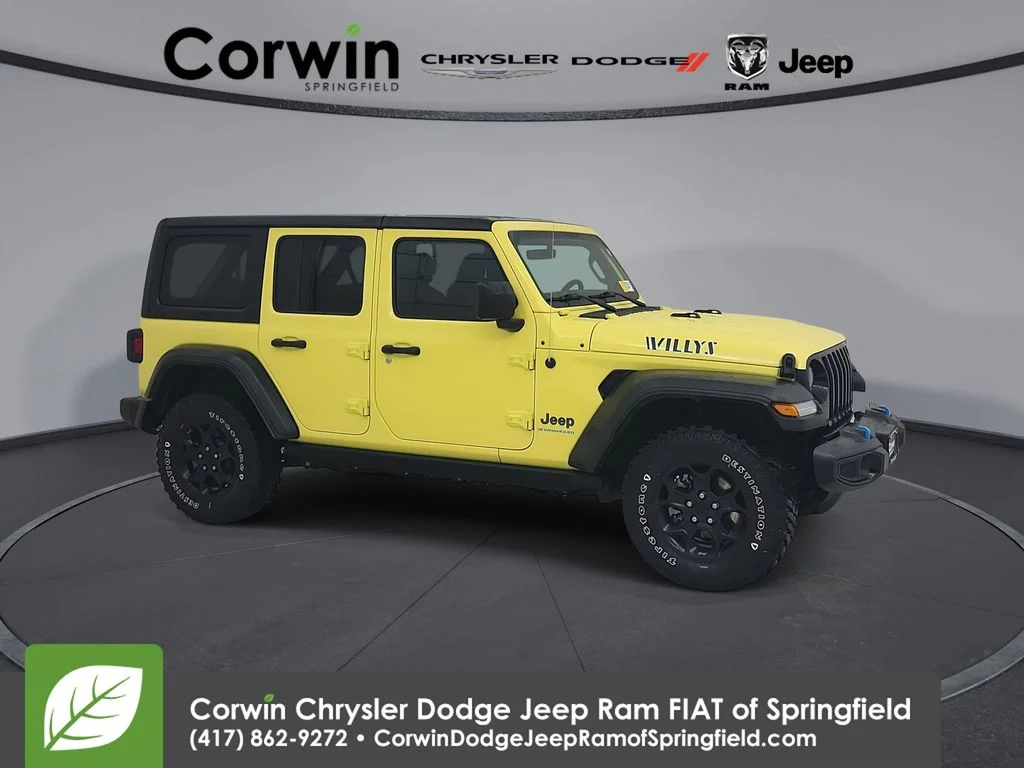 Certified Used 2023 Yellow Jeep Base 4xe image 1
