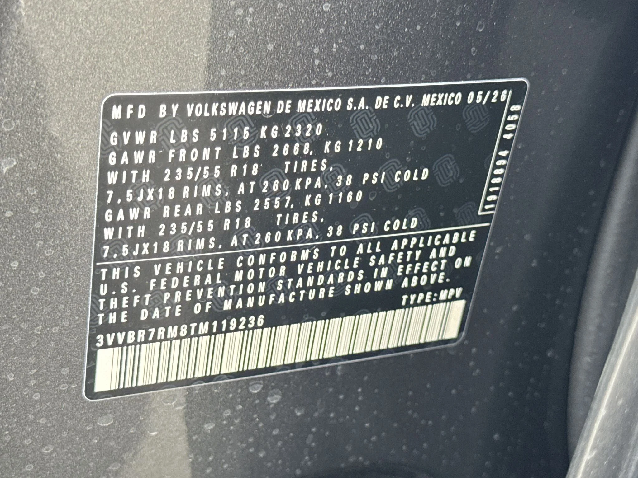 New 2026 Platinum Gray Metallic Volkswagen S image 35