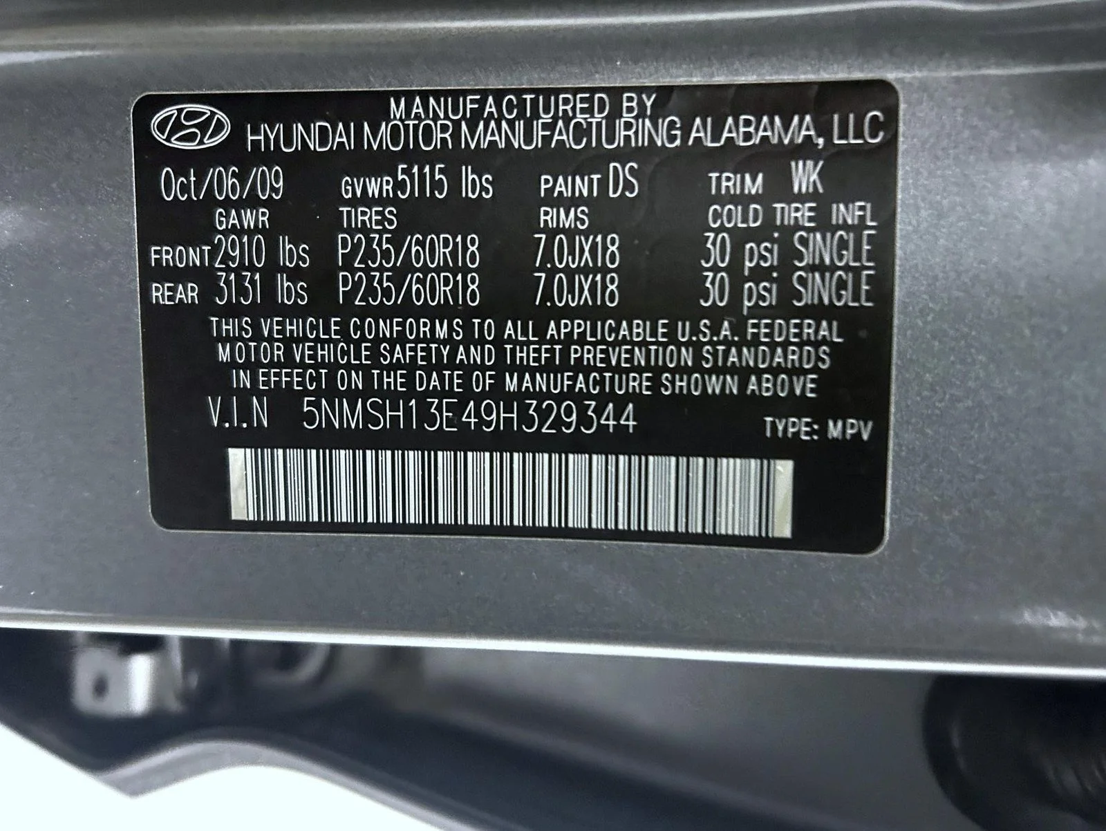 Used 2009 Gray Hyundai Limited image 25