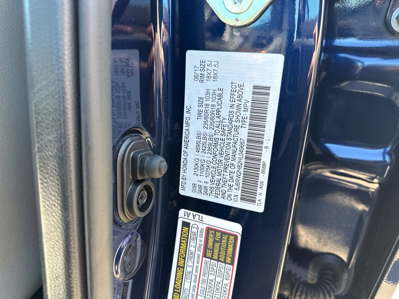 Used 2017 Blue Honda EX-L image 41