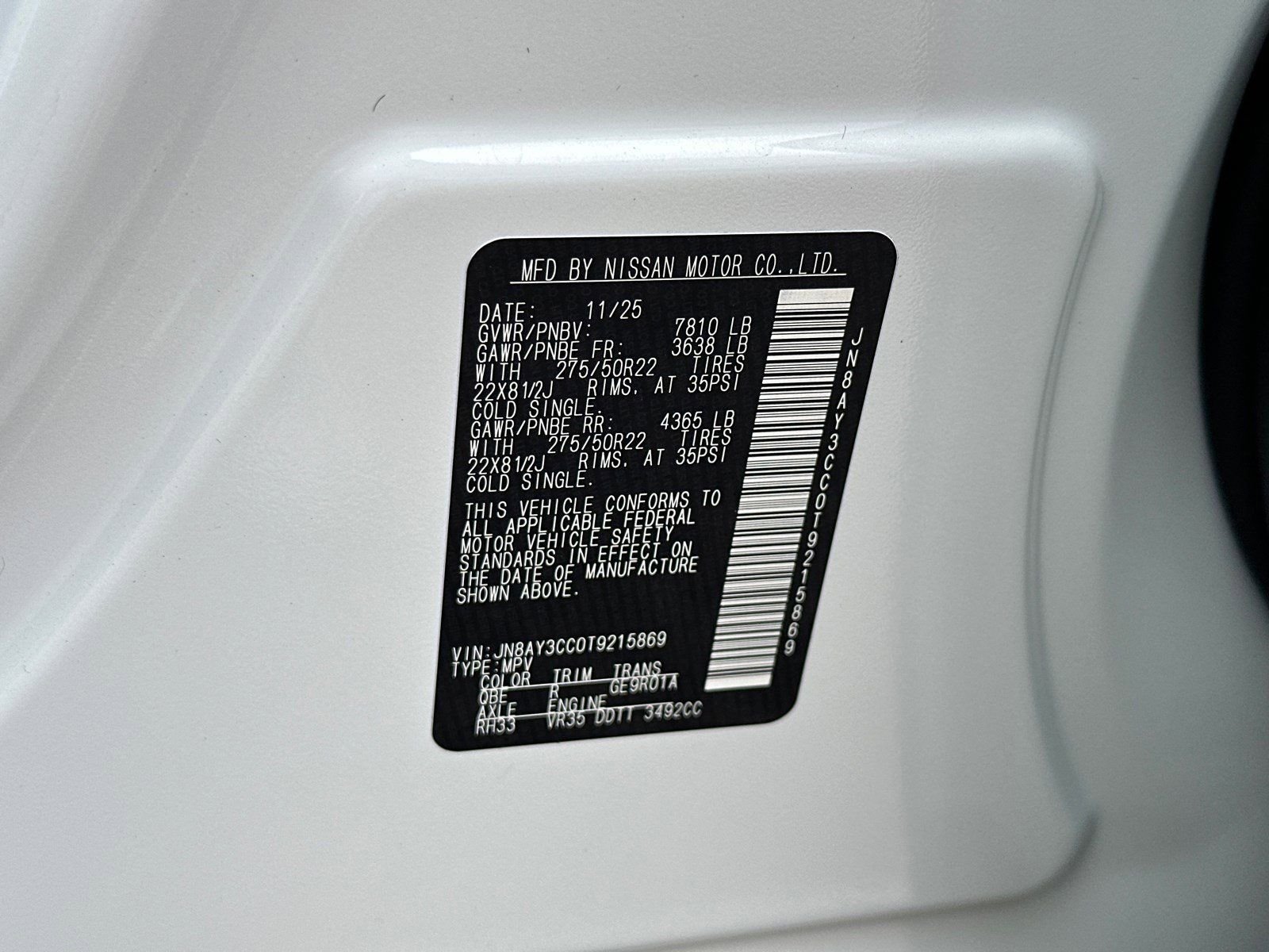 New 2026 White Nissan Platinum Reserve image 40