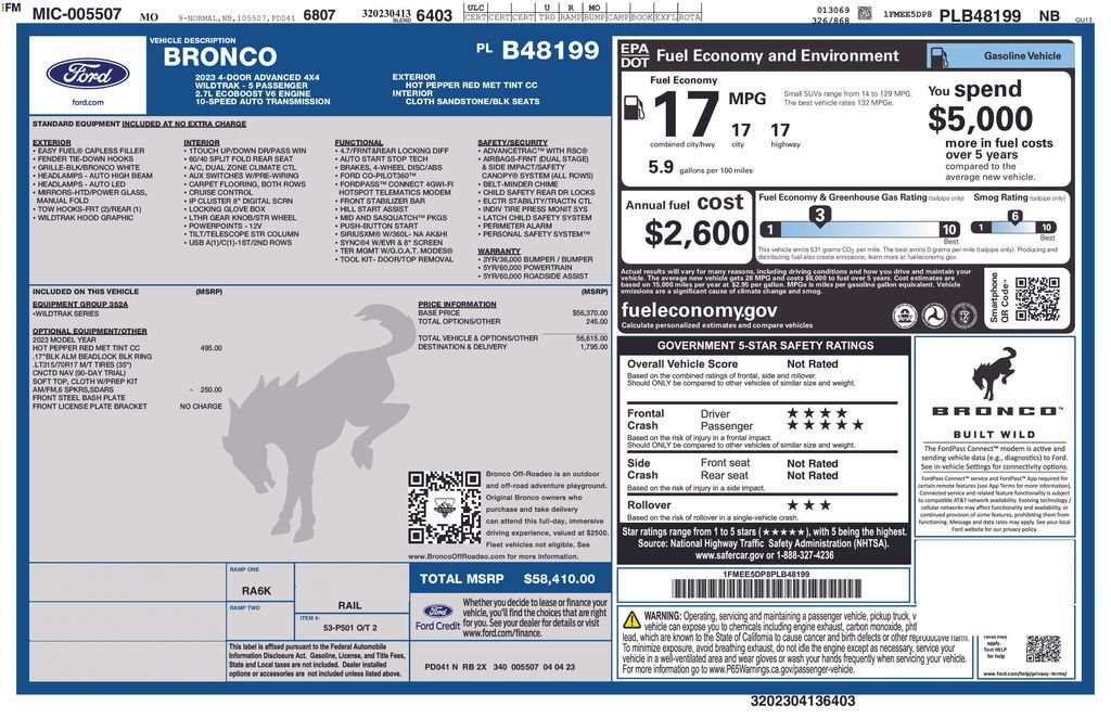 Used 2023 Red Ford Wildtrak image 22