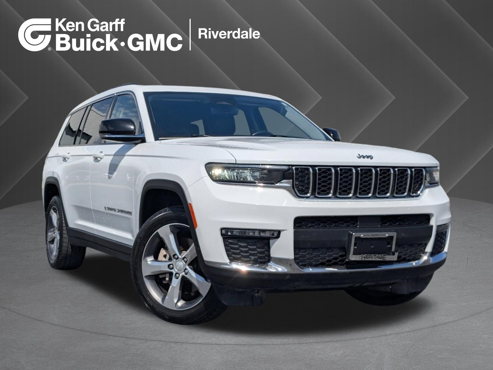 Used 2021 Bright White Clearcoat Jeep Limited image 1
