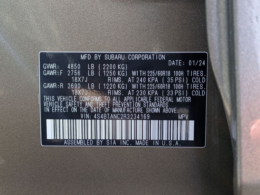 Certified Used 2024 Autumn Green Metallic Subaru Limited image 27