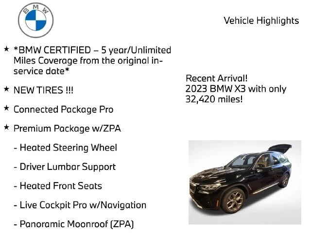 Certified Used 2023 Jet Black BMW xDrive30i image 4