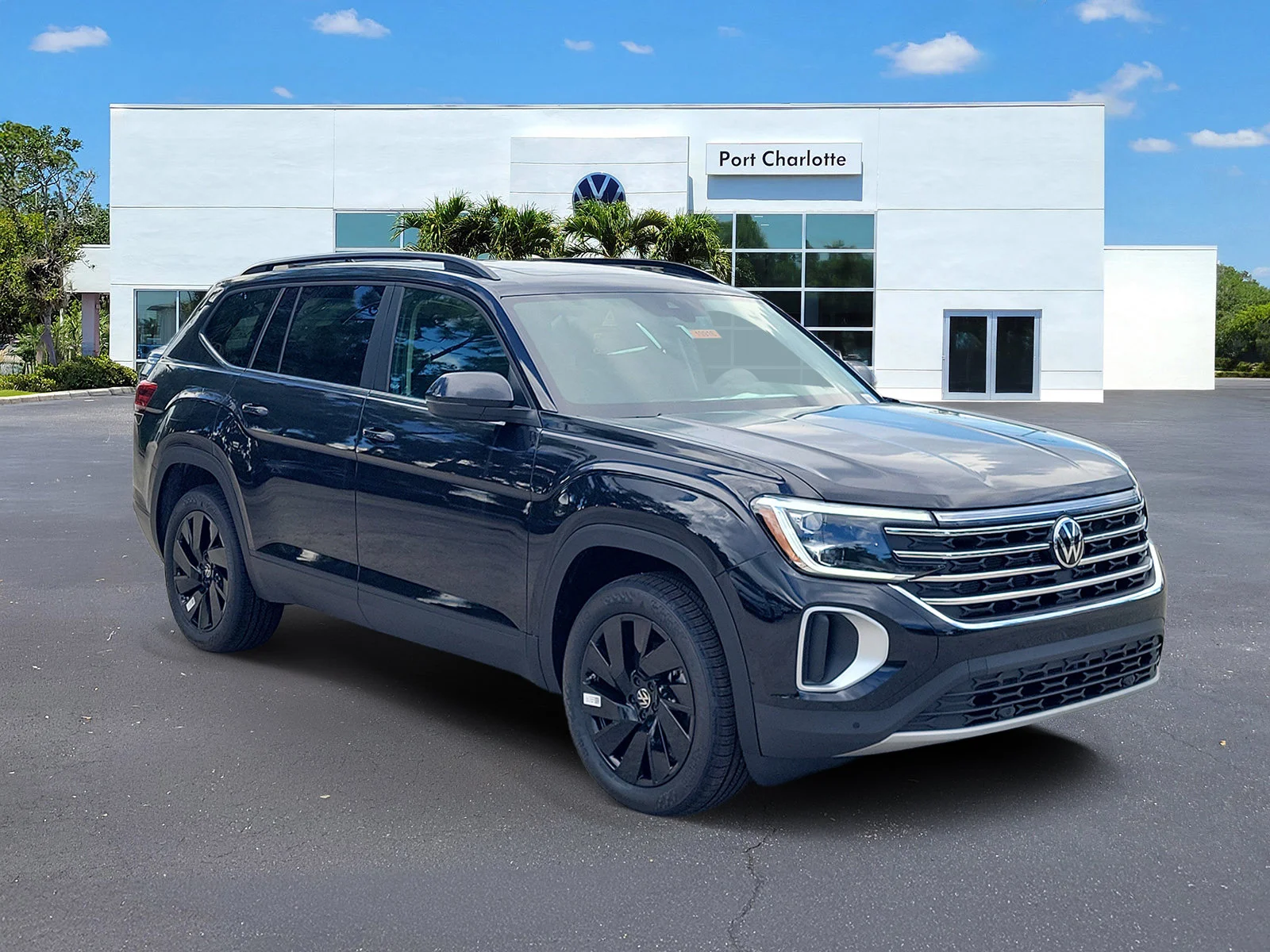 New 2026 Black Volkswagen SE w/Technology image 2