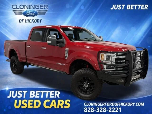 Used 2022 Red Ford Platinum Tremor image 1