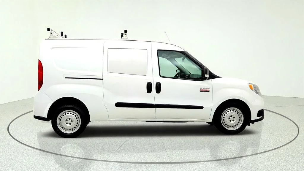 Used 2022 Bright White Ram Tradesman Van w/ Shelving System & Ladder Rack image 4