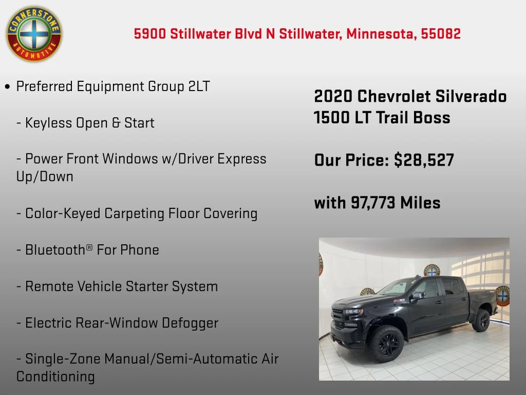 Used 2020 Black Chevrolet LT Trail Boss image 10