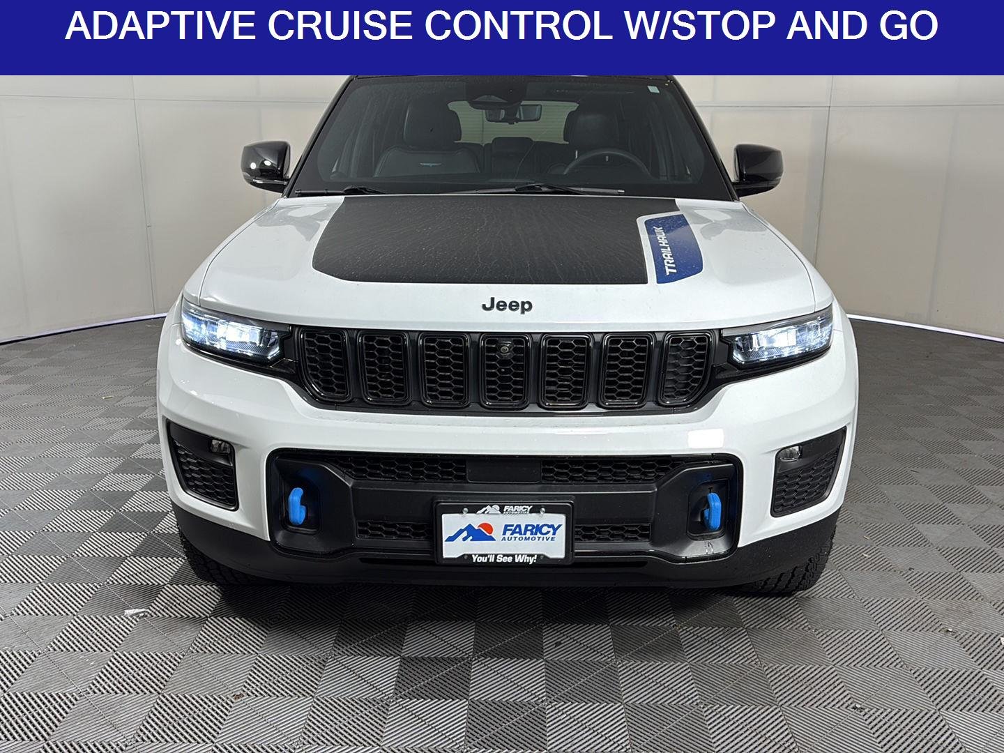 Used 2023 Bright White Clearcoat Jeep Trailhawk image 4