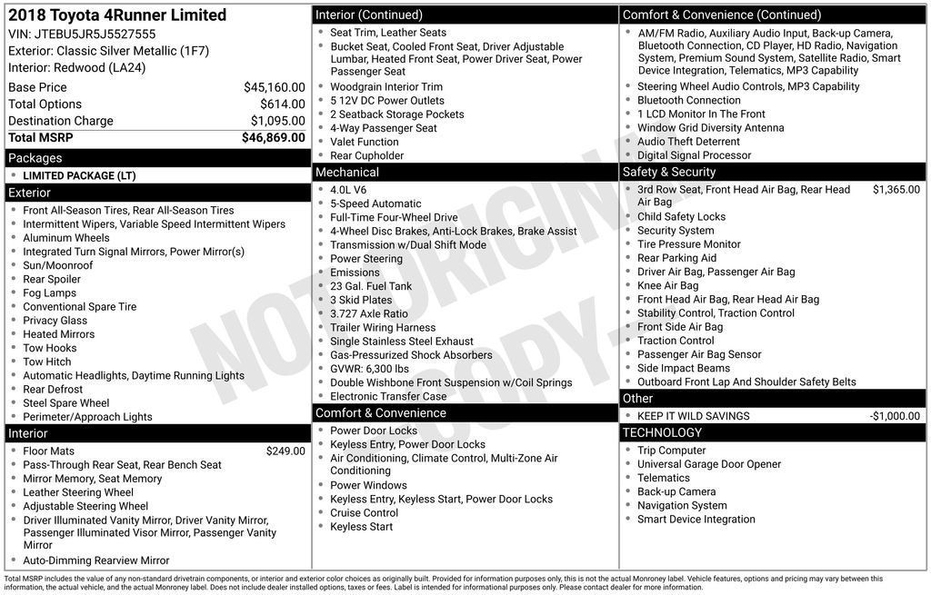 Used 2018 Silver Toyota Limited image 3